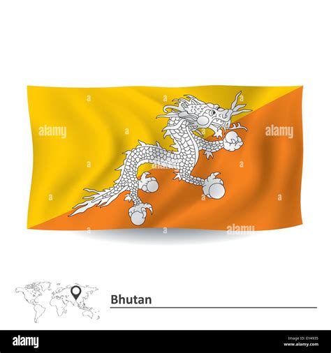 Flag Of Bhutan Vector Illustration Stock Vector Image And Art Alamy