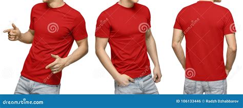 Plain Red T Shirt Front And Back