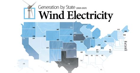 Mapped Us Wind Electricity Generation By State