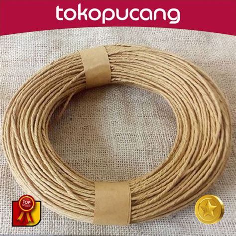 Jual Tali Kraft Kertas Per 100 Meter Craft 3mm Paper Rope Kertas Gulung