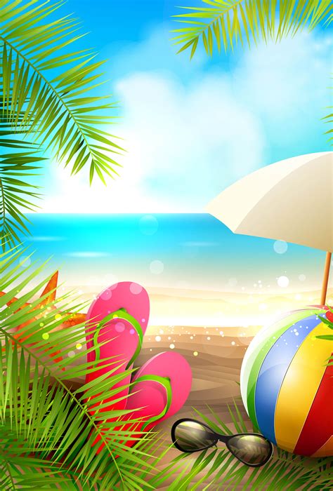 Free Great Seaside Coconut Background Images Summer Beach Vector Background Photo Background