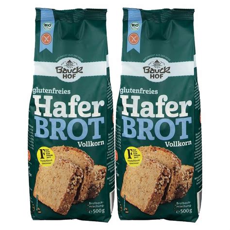 Bauckhof Haferbrot Vollkorn Bakmischung Glutenfrei 2x500 G Shop Apotheke