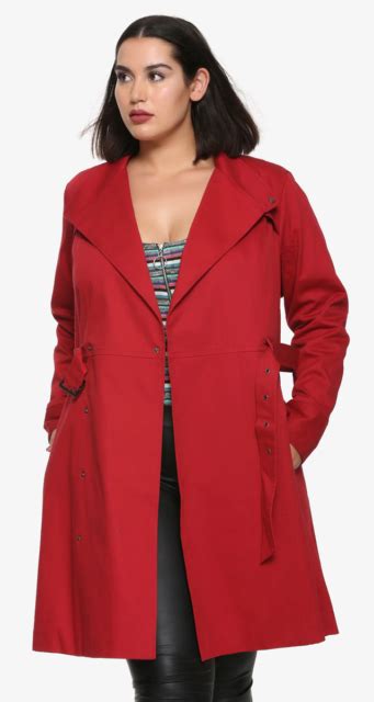 Mortal Engines Cosplay Carmen Sandiego Jacket Red Trench Coat Womens