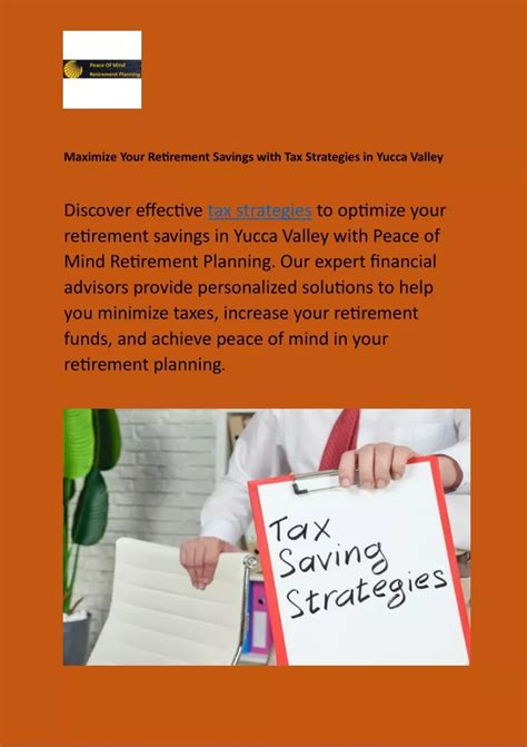 PPT Maximize Your Retirement Savings With Tax Strategies In Yucca