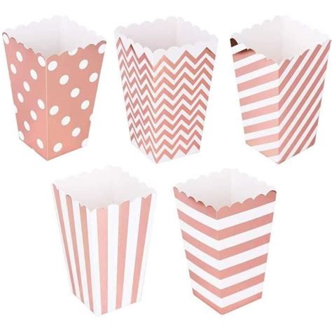 Pcs Popcorn Bo Tes Bo Tes Pop Corn Bonbons Conteneur Rosegold Pour