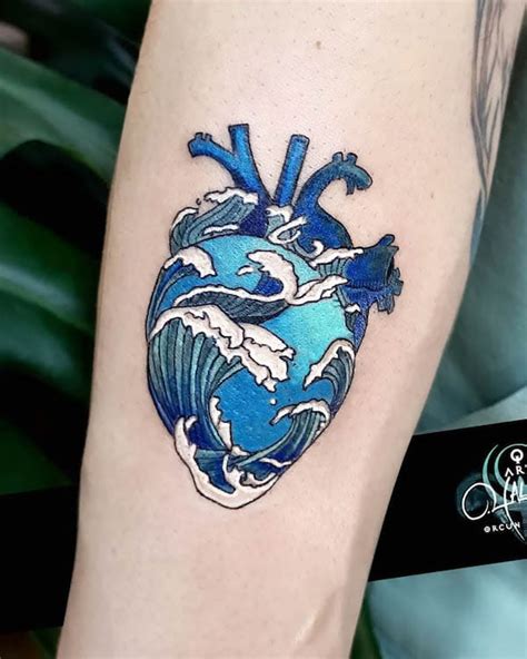 Aggregate 82 Wave Heart Tattoo Best Incdgdbentre