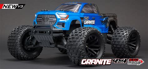 ARRMA Granite V3 Mega 550 1/10 4WD Blue - Ready to Race Kit - 48 km/h ...
