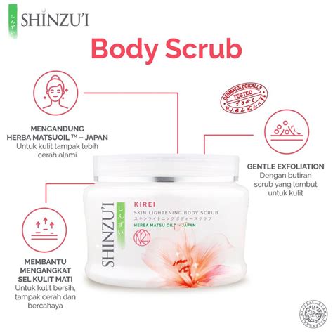 Shinzu I Body Scrub Skin Lightening Kirei 200g Klik Indomaret