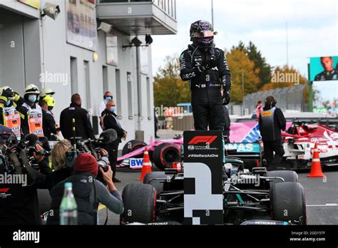 Race Winner Lewis Hamilton Gbr Mercedes Amg F1 W11 Celebrates In Parc Ferme Eifel Grand Prix