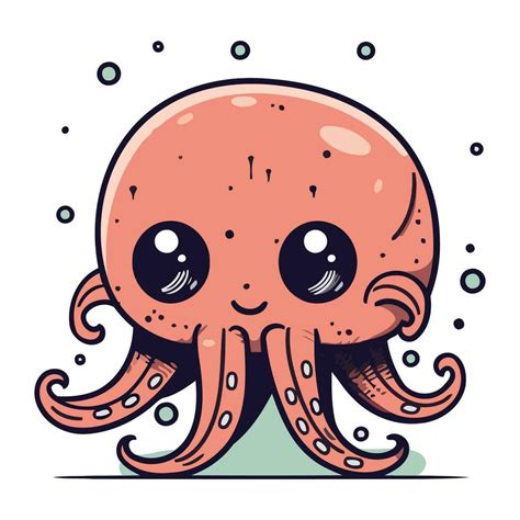 Cute cartoon octopus. Vector illustration in doodle style. 33507346 ...