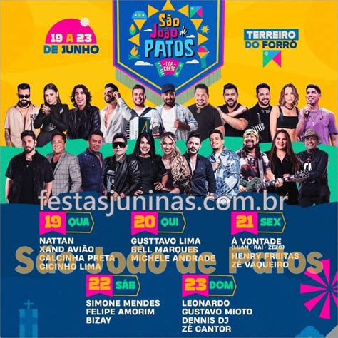 Programa O S O Jo O De Patos Festas Juninas Na Para Ba S O