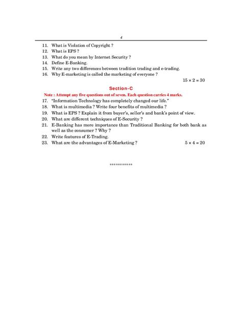 Pseb 12th Model Paper 2023 For E Business Pdf Pseb Class 12 E Business Sample Paper