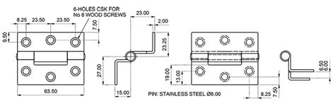 Stormproof Cranked Hinge Stainless Steel Satin Polished