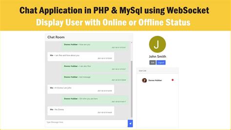 Chat Application In PHP MySQL Using WebSocket Display User With