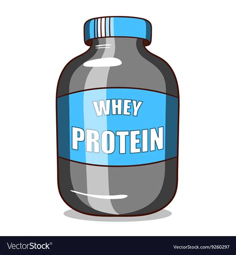 Whey Protein Isolated On White Royalty Free Vector Image