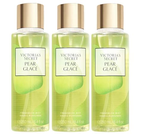 3 Victorias Secret Pear Glace Classic Body Fragrance Mist Spray 84 Oz