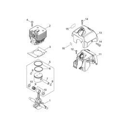 Cylinder Piston Crankshaft For Echo Srm Es U Brushcutter L S