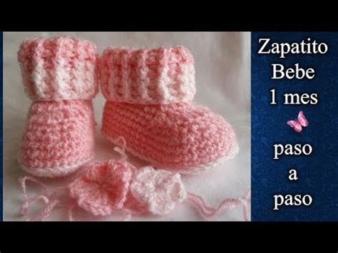 Zapatito Para Bebe De Mes En Crochet Paso A Paso Zapatitos Para