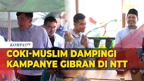 Gibran Didampingi Duet Komika Coki Pardede Dan Tretan Muslim Saat