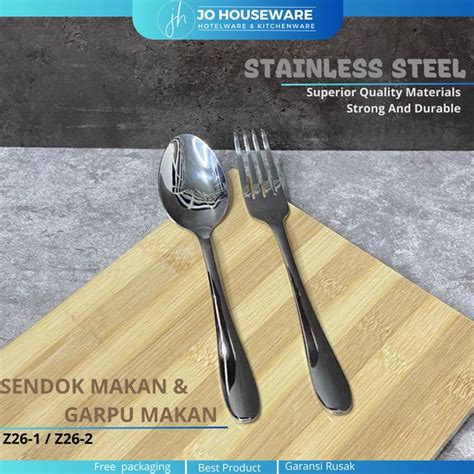 Jual Sendok Makan Stainless Super Tebal Sendok Makan Sycaju Isi 6 Pcs