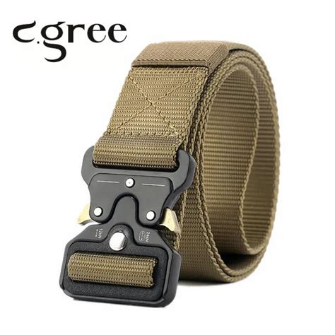 New Men S Canvas Belt Metal Buckle Military Nylon Belts Outdoor