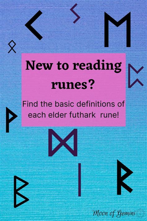 Are You New To Reading Runes Here Are Some Basic Definitions Of Each