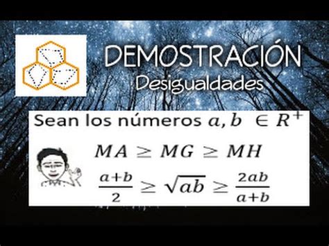 Desigualdades Media aritmética armónica y geométrica DEMOSTRACIÓN