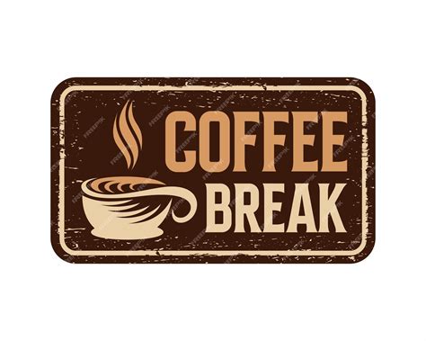 coffee break poster sobre fondo blanco ilustracion vectorial vector