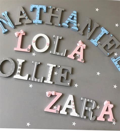 6 Inch Houten Letters Kinderkamer Muurletters Houten Etsy Nederland