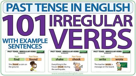 Regular And Irregular Past Tense Verbs Meaning And Examples Video