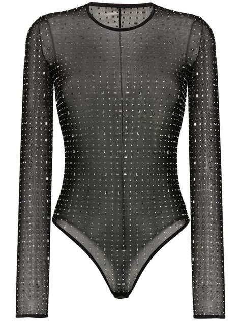 Atu Body Couture X Rue Ra Crystal Embellished Bodysuit Farfetch