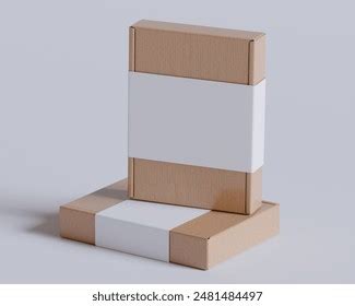 Brown Cardboard Boxes Label White Color Stock Illustration 2481484431 | Shutterstock