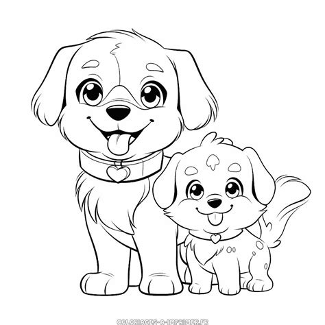 Coloriage Chien Et Chiot Coloriages à Imprimer Gratuitement