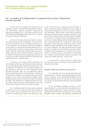 Sentidos En Torno A La Obligatoriedad De La Educaci N Secundaria Pdf