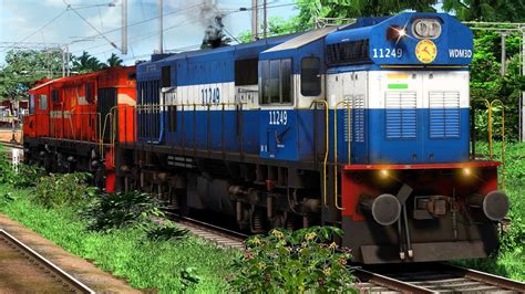 20932 Indore Kochuveli SF Express Alco Twins In Action Indian