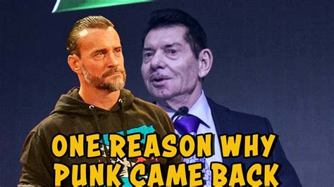 Vince Mcmahon Leaving Was A Big Reason Cm Punk Returned To Wwe Youtube