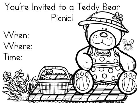 Teddy Bear Picnic Invitations Mrs Karles Sight And Sound Reading