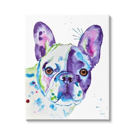 French Bulldog Modern Face Portrait Animals & Insects Graphic Art ...