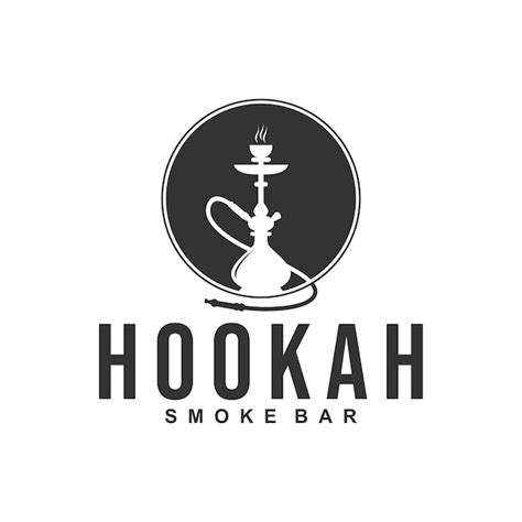 Premium Vector Hookah Logo Design Label Badge Vintage Shisha Bar Logo