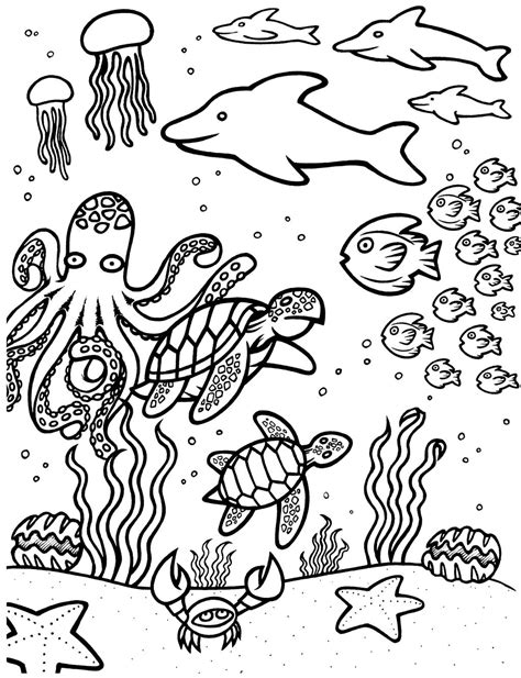 Printable Underwater Coloring Pages Printable Word Searches | The Best ...