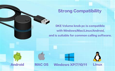 Dke Usb Pc Volume Control Knob Computer External Volume Remote Button Speaker Audio