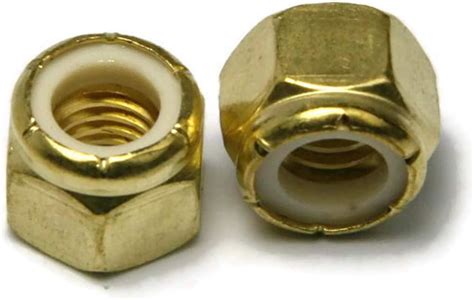 Amazon Brass Nylon Insert Lock Hex Nut UNC 1 4 20 Solid Brass