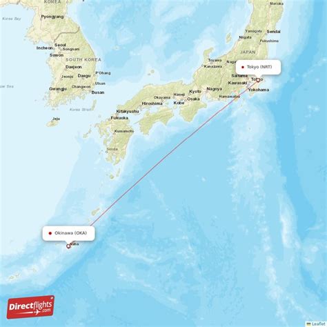 Direct flights from Okinawa to Tokyo, OKA to NRT non-stop ...