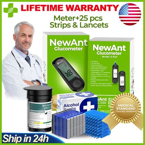 Lifetime Warranty Glucometer Complete Set Blood Glucose Meter Blood