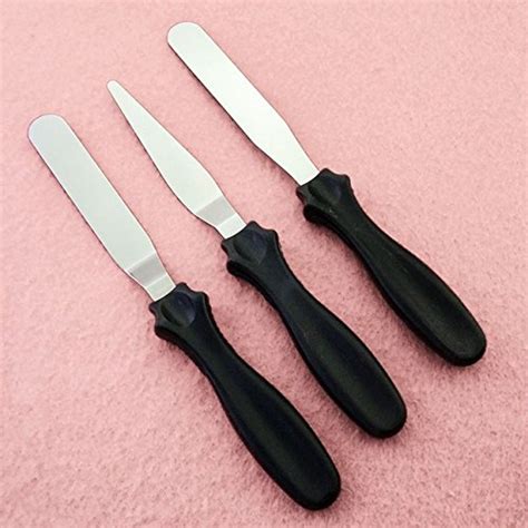 3pcs LOT Small Cranked Angled Spatula Palette Knife Cakes Icing