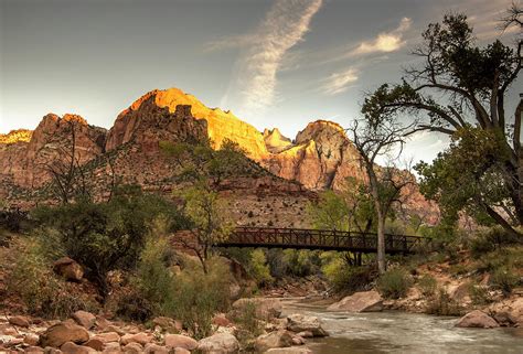 Bridge Mountain Zion National Park Photograph By Gordon Ripley Fine