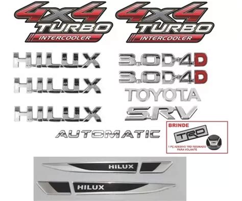 Emblema Hilux Srv Toyota D D Adesivo X Aplique Brinde