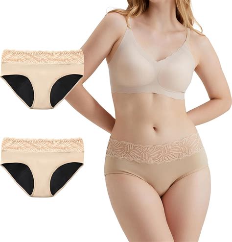 Battewa Leakproof Underwear For Women Briefs Incontinence Underwear For Women With Lace For