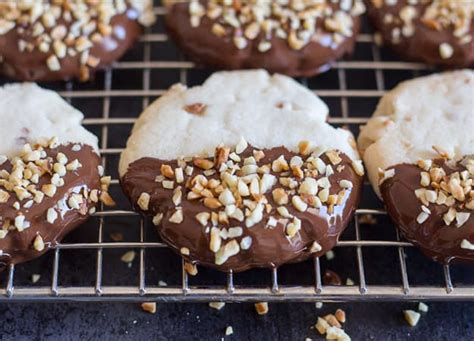 Chocolate Hazelnut Shortbread Cookies