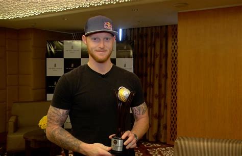 Ben Stokes With The ESPNcricinfo Award 2016 For Best Batting